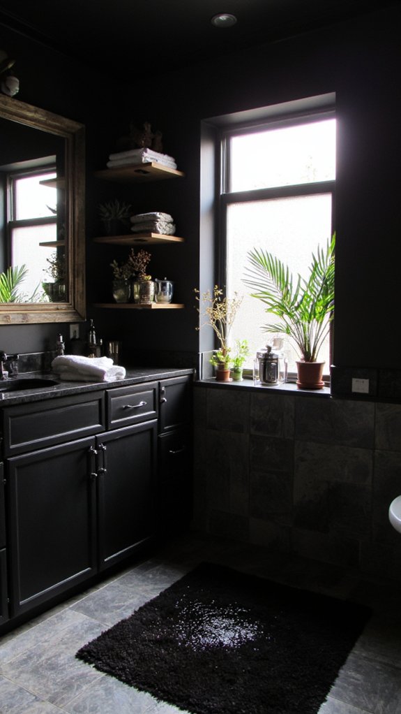 chic black shelving solution