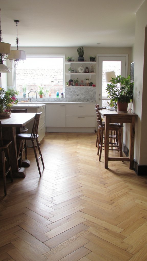 chic flooring transforms kitchens