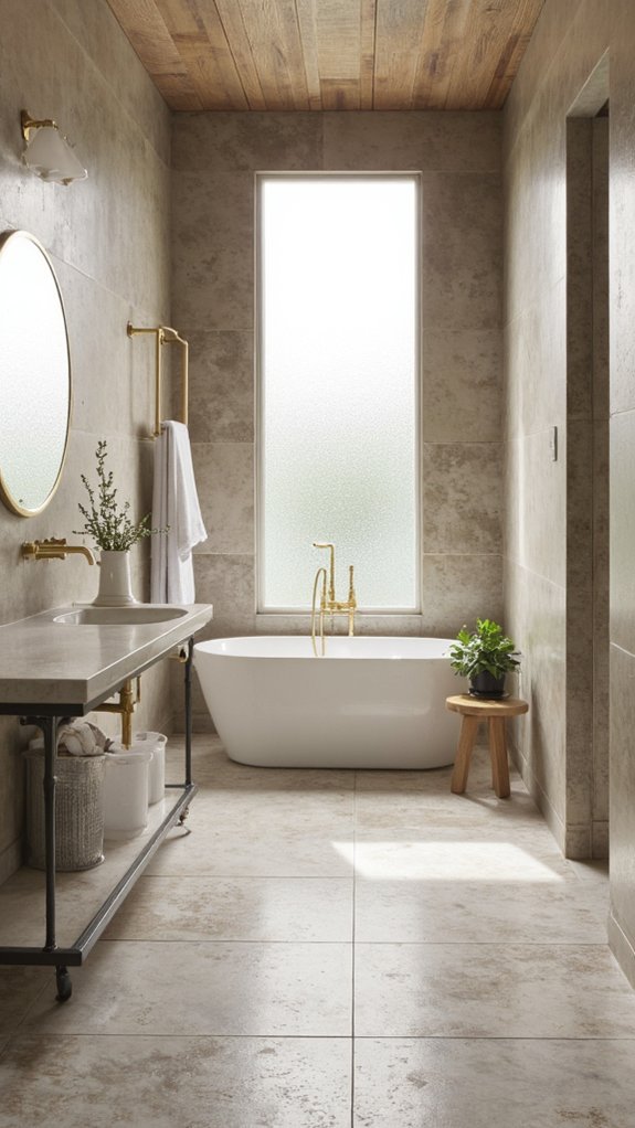 chic metallic bathroom accents