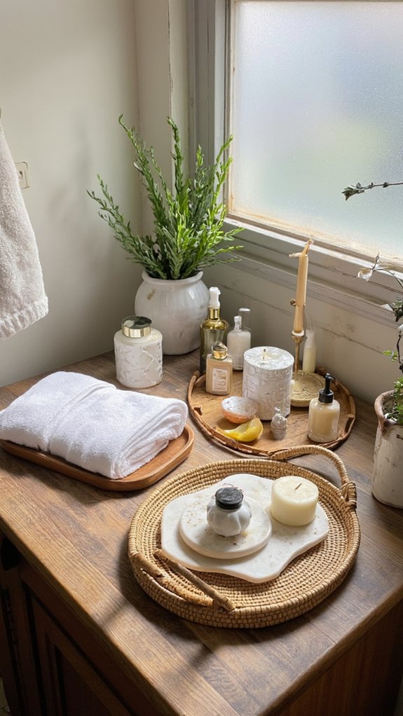 chic organization with trays