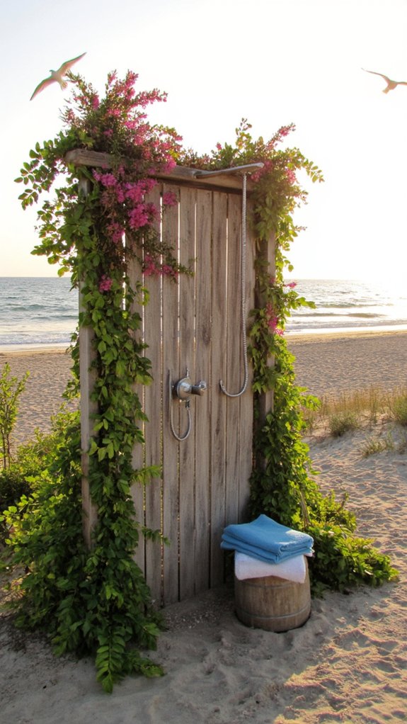 coastal shower beach escape