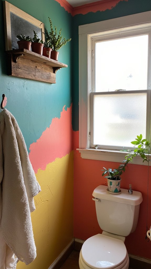 colorful bathroom paint techniques
