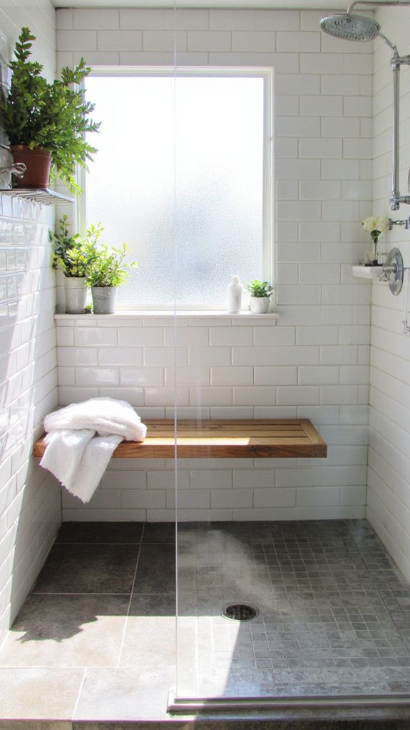 comfortable stylish shower seating