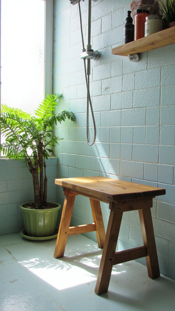 compact foldable shower bench