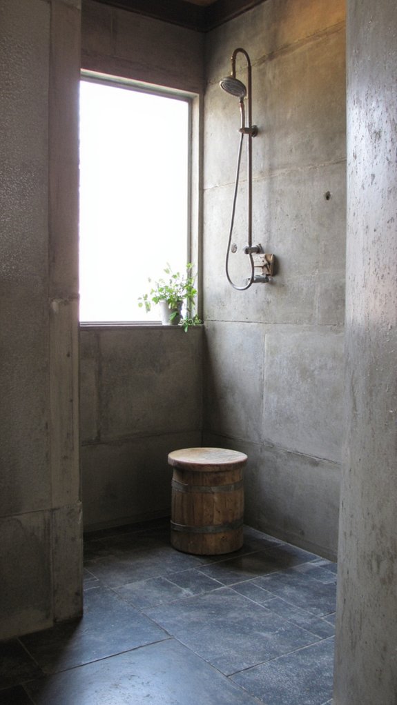 concrete industrial chic retreat