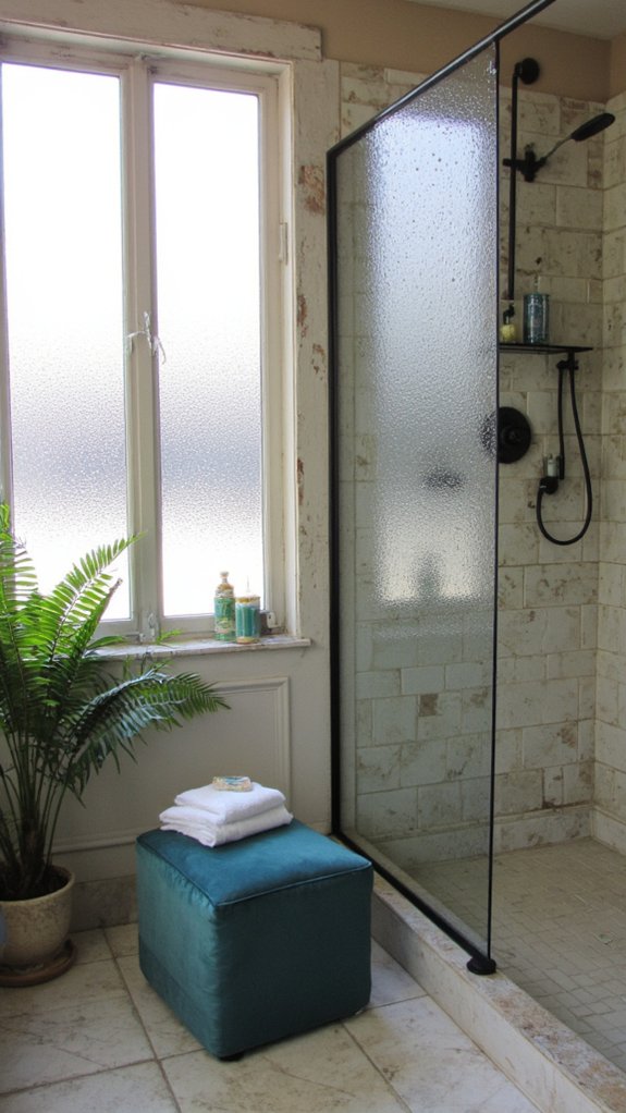 cozy and elegant shower seating