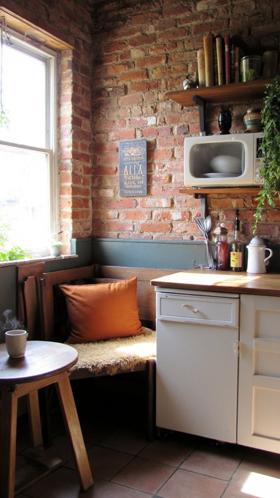 cozy built in seating nook