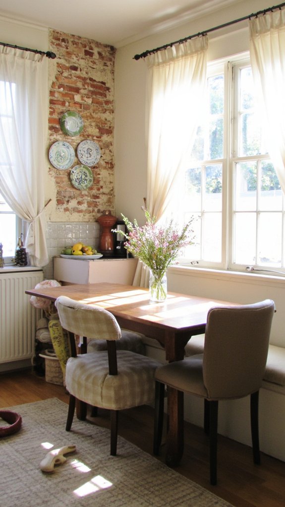 cozy inviting breakfast nook