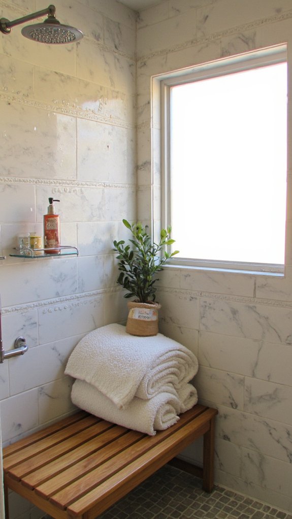 cozy shower retreat nook