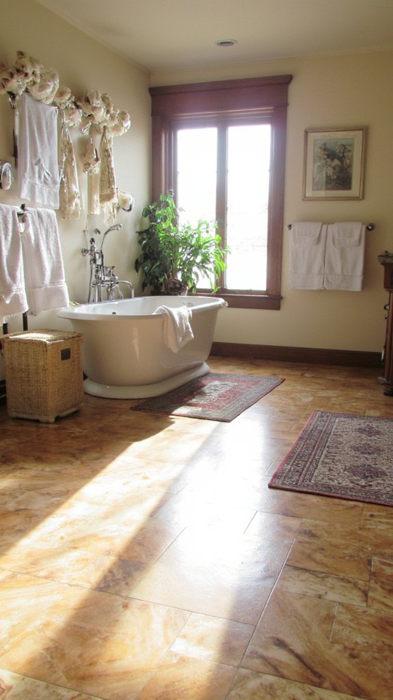 cozy spa like bathroom experience