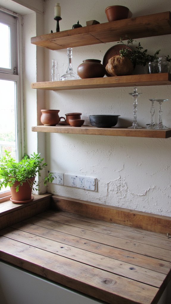 creative open shelving design