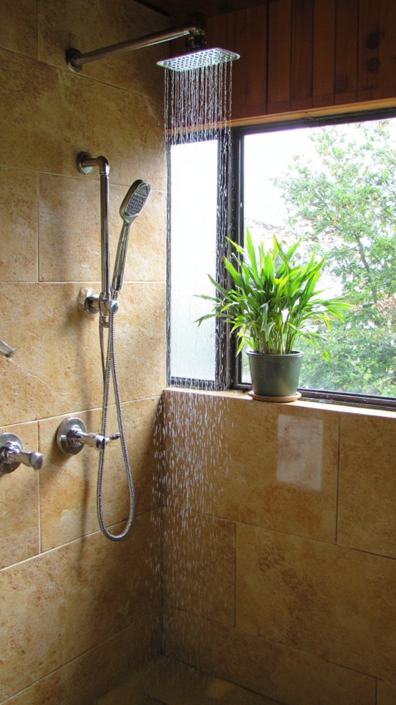 double showerheads enhance luxury