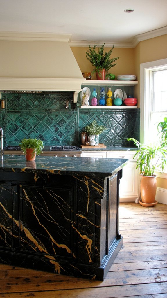 dramatic and stylish backsplashes