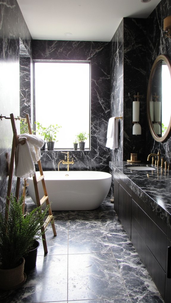dramatic dark marble elegance