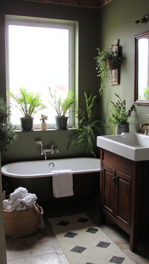 earthy elegance in bathrooms