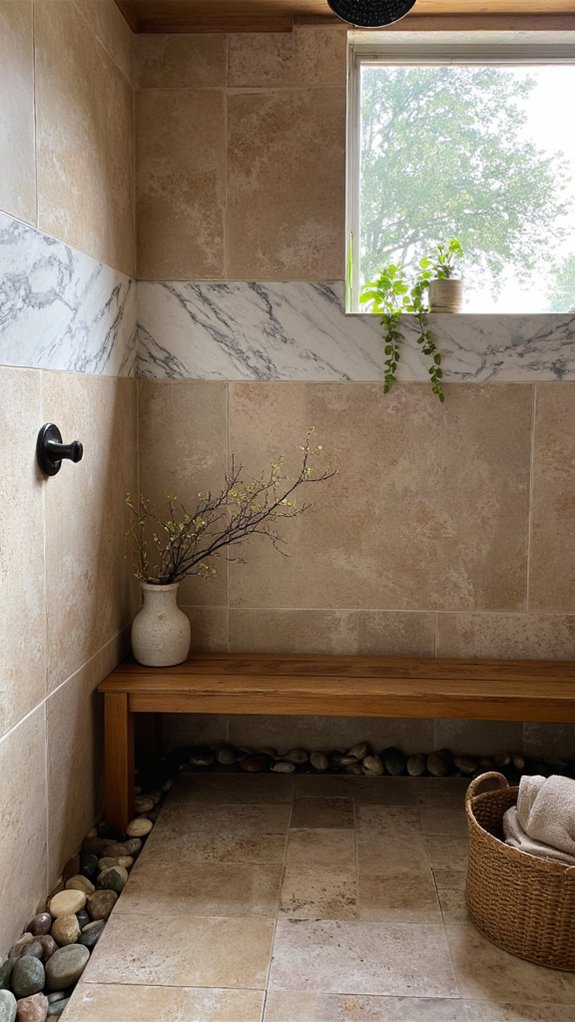 earthy serenity with marble