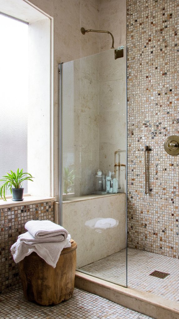 elegant artistic bathroom mosaics