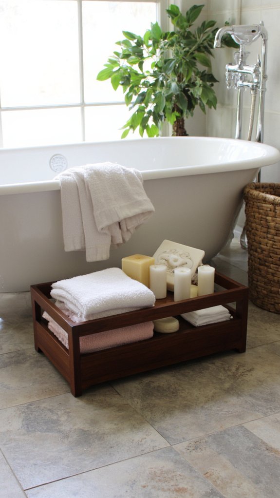 elegant bath caddy storage