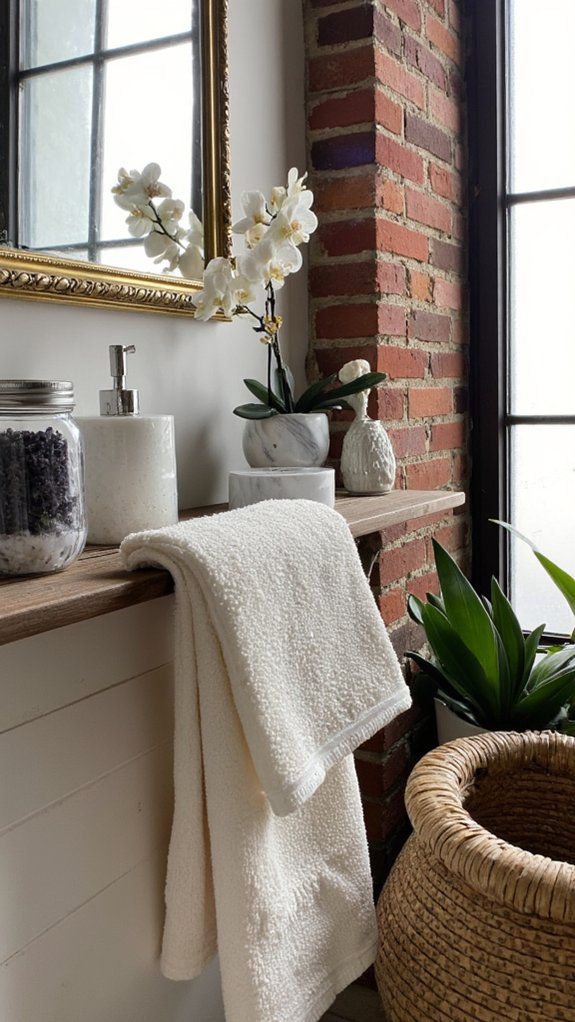 elegant bathroom accessory transformation