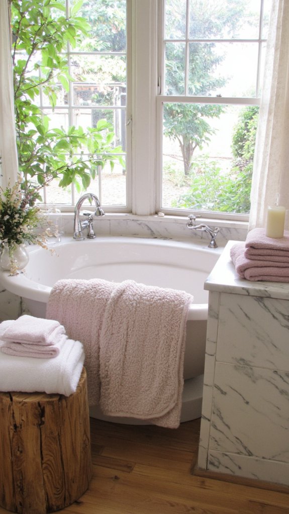 elegant bathroom textiles enhancement