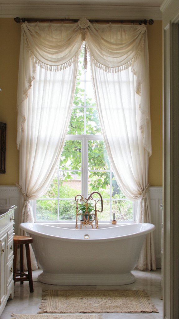 elegant bathroom window treatments