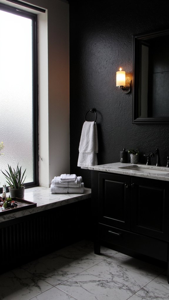 elegant black marble vanities