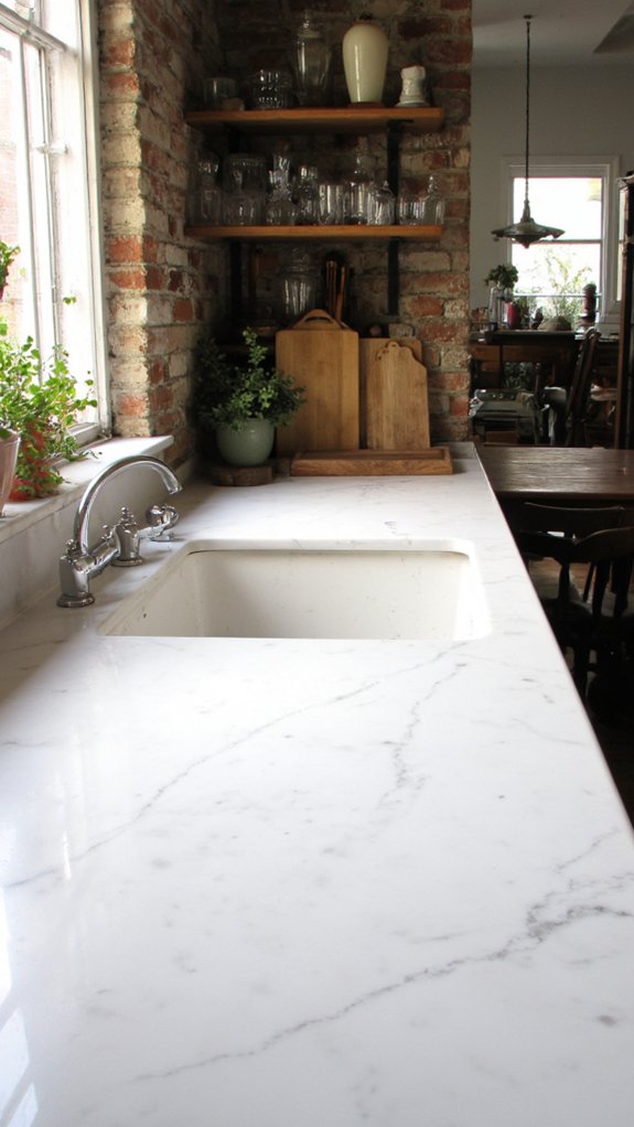 elegant bright marble countertops