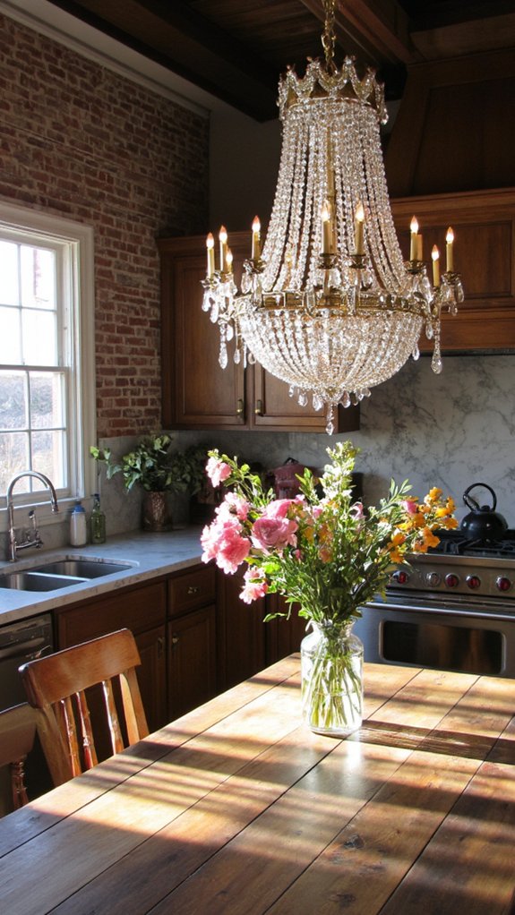 elegant crystal chandelier lighting