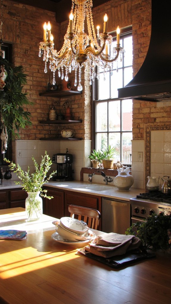 elegant crystal kitchen accents