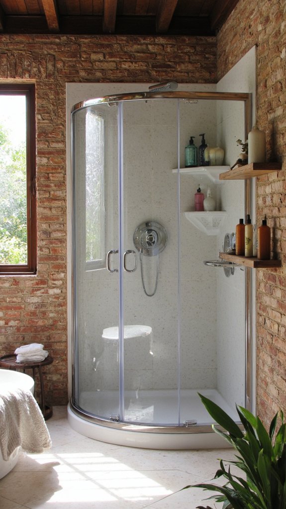 elegant curved glass doors