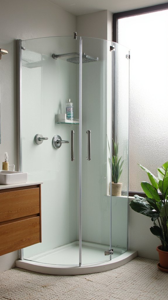 elegant curved glass enclosures