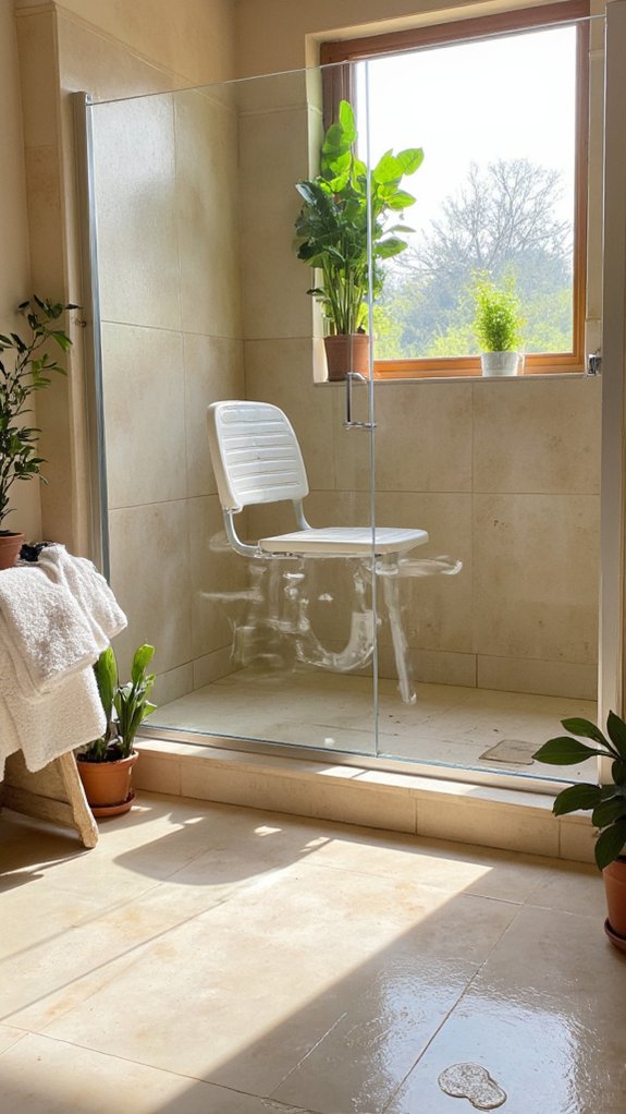 elegant curved glass seating