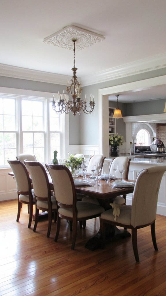 elegant dining ambiance created