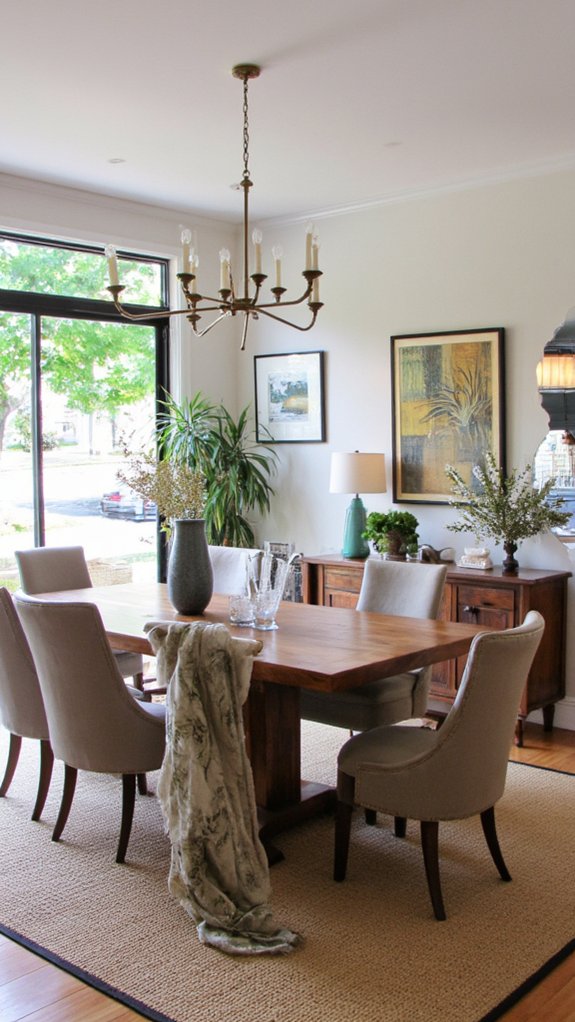 elegant dining atmosphere created