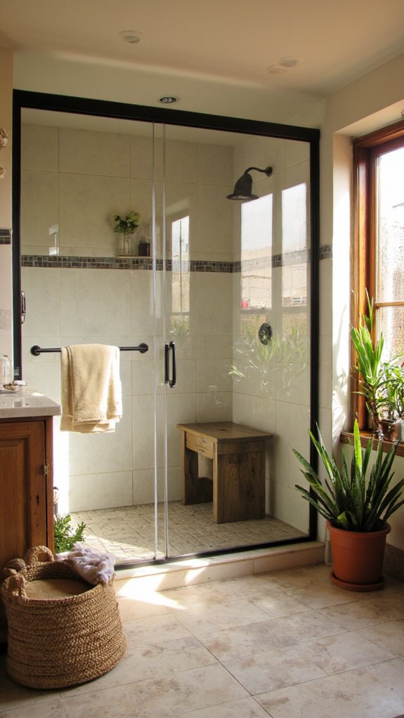 elegant double glass doors