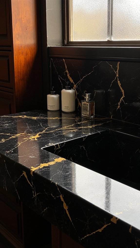 elegant durable black marble