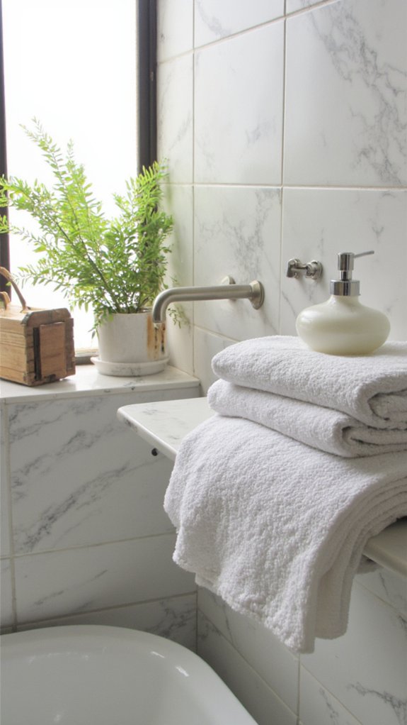 elegant durable marble shelves