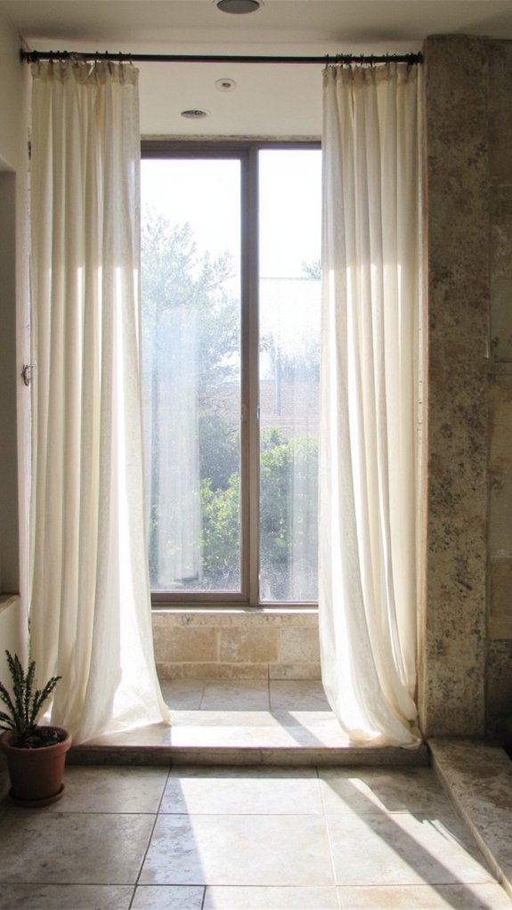 elegant fabric shower dividers