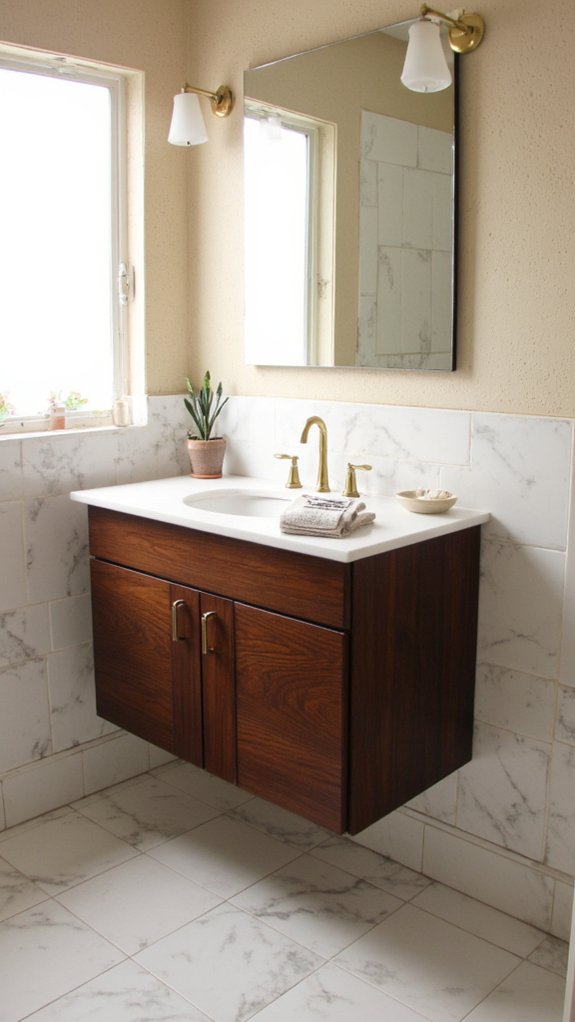 elegant floating vanity accents