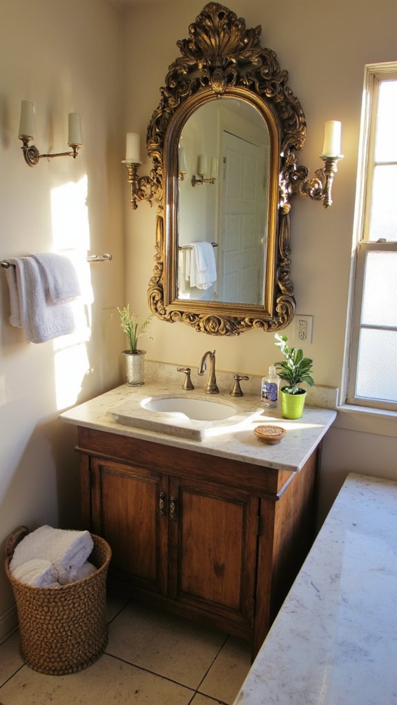 elegant framed mirror reflections