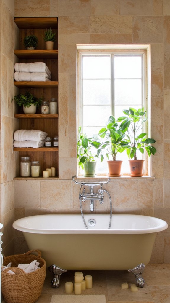 elegant functional bathroom storage