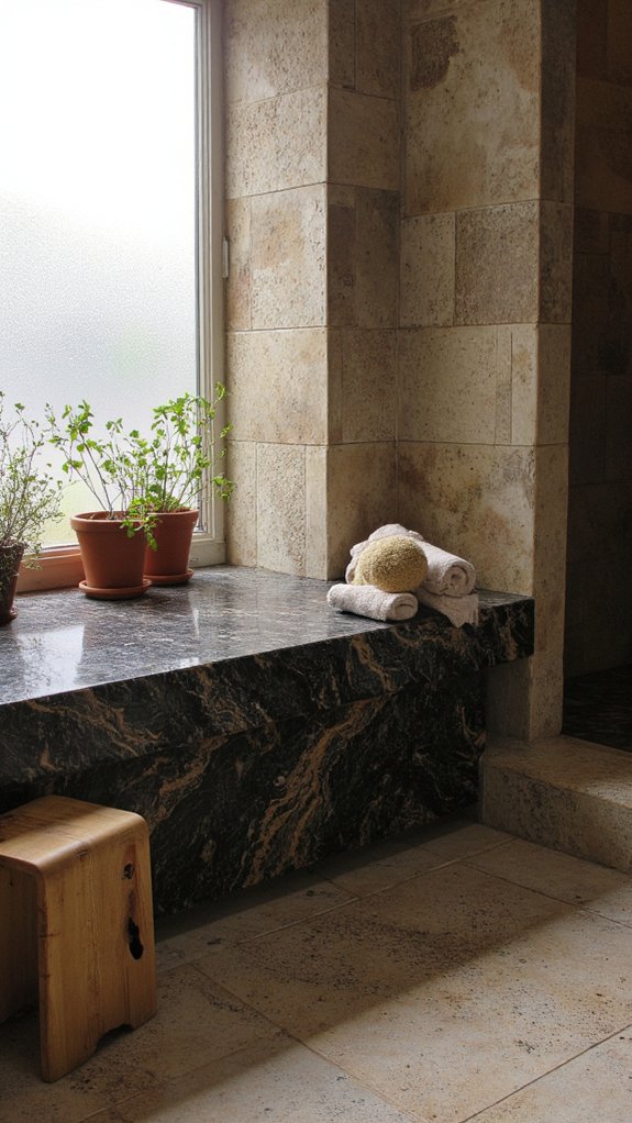 elegant functional granite seating