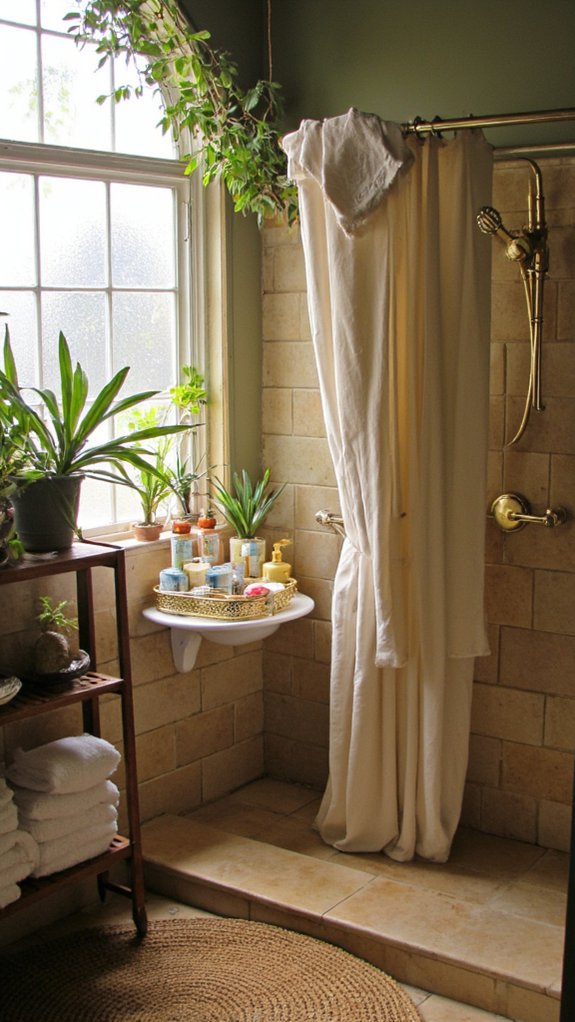 elegant functional shower storage