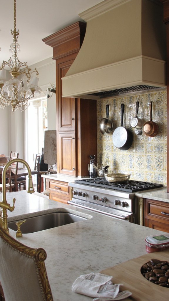 elegant gold and silver accents