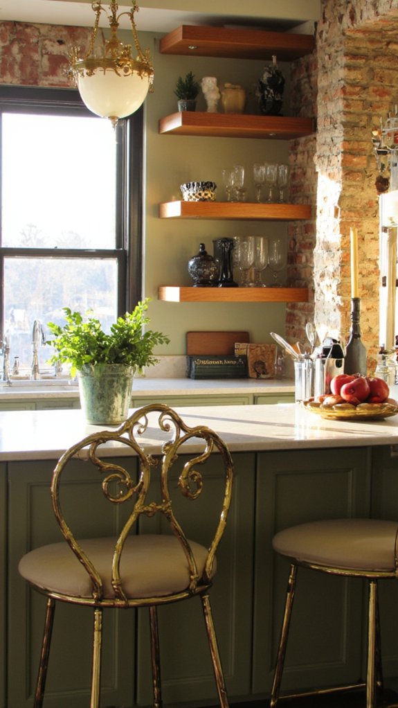 elegant gold bar stools