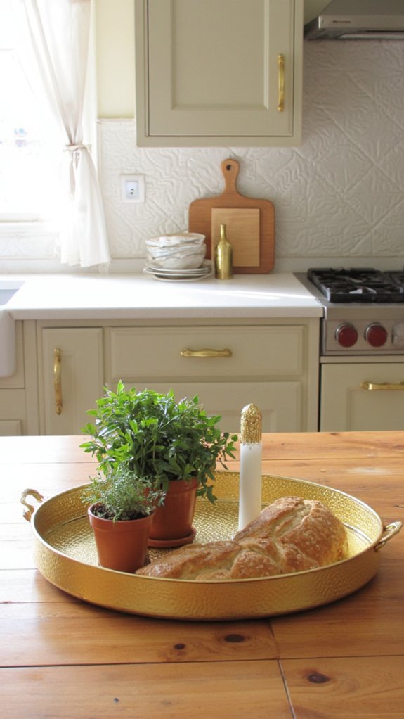 elegant gold decorative trays