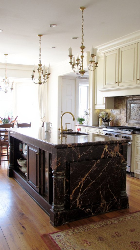 elegant gold kitchen accents
