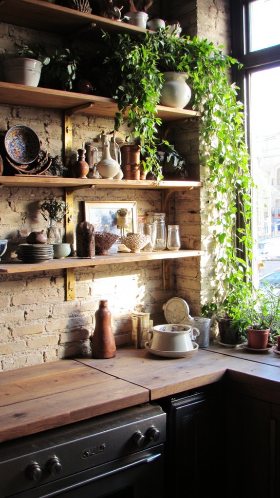 elegant gold shelving accents
