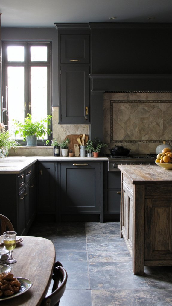 elegant grey and gold accents