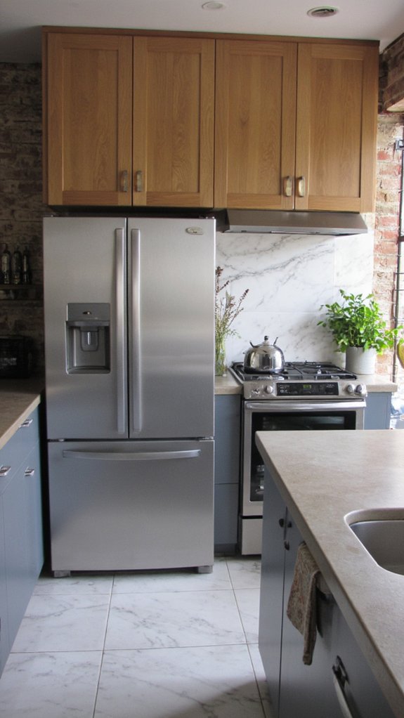 elegant grey kitchen appliances